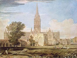 South View of Salisbury Cathedral, n.d. von J. M. W. Turner | Papier-Kunstdruck