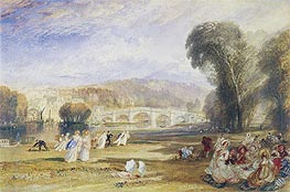 Richmond Hill and Bridge, Surrey, c.1831 by J. M. W. Turner | Paper Art Print