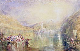 Kussnacht, Lake of Lucerne, Switzerland, 1843 von J. M. W. Turner | Papier-Kunstdruck
