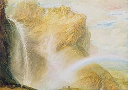 Upper Falls, Reichenbach , c.1802 von J. M. W. Turner | Papier-Kunstdruck