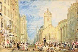 High Street, Edinburgh, c.1818 von J. M. W. Turner | Papier-Kunstdruck