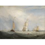 Helvoetsluys: the City of Utrecht, 64, Going to Sea, 1832 - J. M. W. Turner