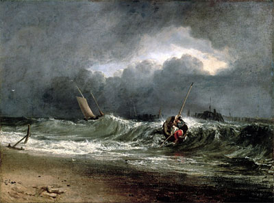 Fishermen upon a Lee-Shore in Squally Weather, n.d. | J. M. W. Turner | Giclée Leinwand Kunstdruck