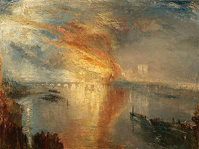 J. M. W. Turner | The Burning of the Houses of Lords and Commons, 16 October 1834, 1835 | Giclée Canvas Print