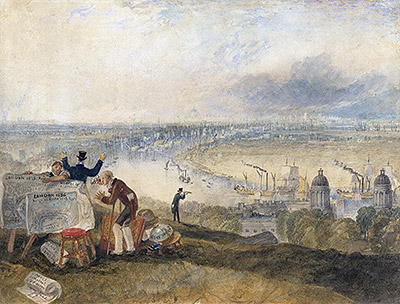 View of London from Greenwich, 1825 | J. M. W. Turner | Giclée Paper Art Print