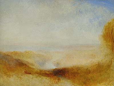 Landscape with River and a Bay in the far Background, c.1835 | J. M. W. Turner | Giclée Leinwand Kunstdruck