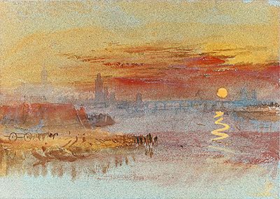Sunset on Rouen, n.d. | J. M. W. Turner | Giclée Papier-Kunstdruck