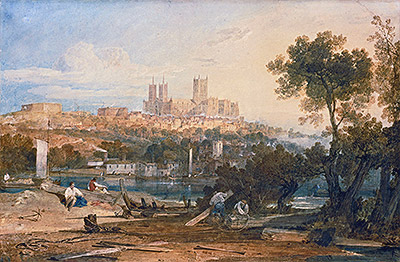 Lincoln Cathedral from the Holmes, Brayford, c.1802/03 | J. M. W. Turner | Giclée Papier-Kunstdruck
