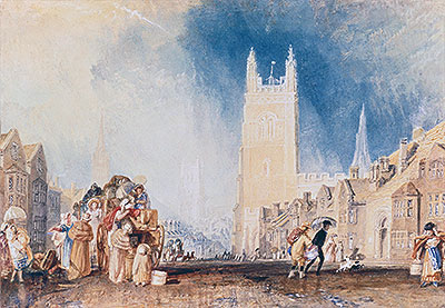 Stamford, Lincolnshire, c.1828 | J. M. W. Turner | Giclée Papier-Kunstdruck