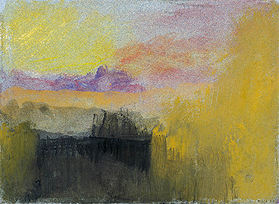 A Lake: Evening, c.1830 | J. M. W. Turner | Giclée Papier-Kunstdruck