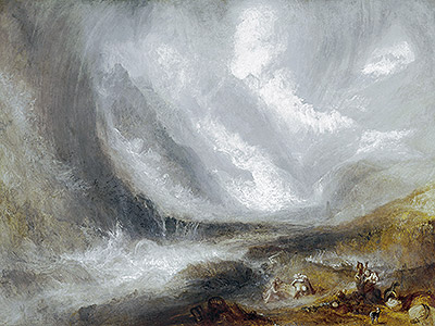 Valley of Aosta: Snowstorm, Avalanche and Thunderstorm, c.1836/37 | J. M. W. Turner | Giclée Leinwand Kunstdruck