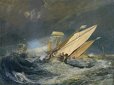 Fishing Boats Entering Calais Harbor, c.1803 | J. M. W. Turner | Giclée Leinwand Kunstdruck