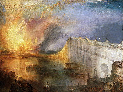 The Burning of the Houses of Lords and Commons, October 16, 1834, c.1834/35 | J. M. W. Turner | Giclée Leinwand Kunstdruck