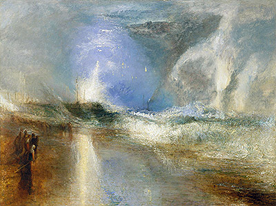 Raketen und Blaue Lichter (in der Nähe), um Dampfschiffe vor Untiefen zu warnen, 1840 | J. M. W. Turner
