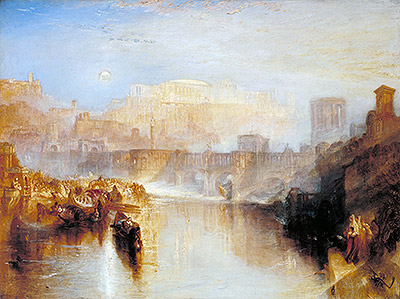 Ancient Rome: Agrippina Landing with the Ashes of Germanicus, 1839 | J. M. W. Turner | Giclée Leinwand Kunstdruck