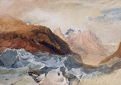 Mer de Glace, Chamonix with Blair's Hut, c.1806 | J. M. W. Turner | Giclée Paper Art Print