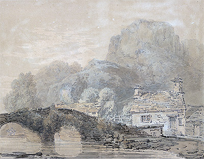 Cottage by a Bridge (Beddgelert Bridge, North Wales), n.d. | J. M. W. Turner | Giclée Papier-Kunstdruck