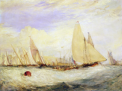 East Cowes Castle, der Sitz von J. Nash, Esq., die Regatta gegen den Wind, 1828 | J. M. W. Turner
