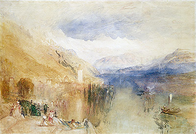 Oberhofen, Lake Thun, c.1848 | J. M. W. Turner | Giclée Papier-Kunstdruck
