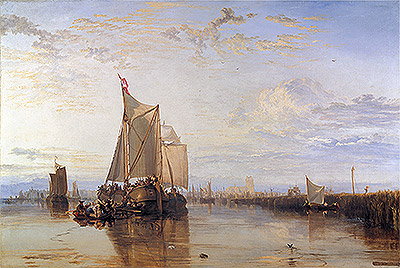 Dort or Dordrecht: The Dort Packet-Boat from Rotterdam Becalmed, 1818 | J. M. W. Turner | Giclée Leinwand Kunstdruck