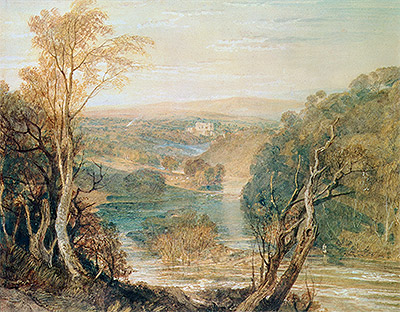The River Wharfe with a Distant View of Barden Tower, n.d. | J. M. W. Turner | Giclée Papier-Kunstdruck