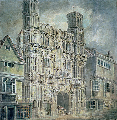 Christchurch Gate, Canterbury, c.1792/93 | J. M. W. Turner | Giclée Papier-Kunstdruck