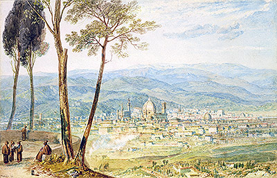 Florence from the Road to Fiesole, n.d. | J. M. W. Turner | Giclée Papier-Kunstdruck
