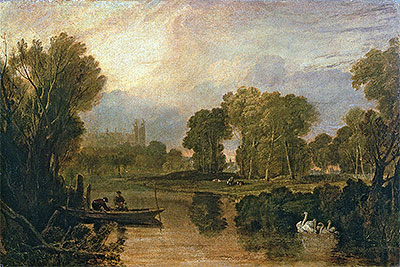 Eton College from the River (The Thames at Eton), c.1808 | J. M. W. Turner | Giclée Leinwand Kunstdruck