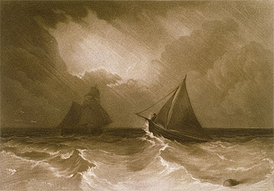 Ship and Cutter, from the (Little Liber), c.1826 | J. M. W. Turner | Giclée Paper Print