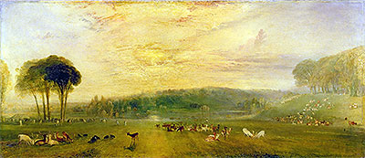 The Lake, Petworth: Sunset, Fighting Bucks, c.1829 | J. M. W. Turner