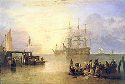 The Sun Rising through Vapour, c.1809 | J. M. W. Turner | Giclée Leinwand Kunstdruck