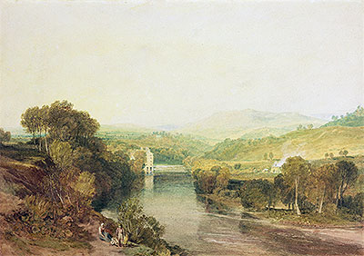 Addingham Mill on the Wharfe, West Yorkshire, c.1808 | J. M. W. Turner | Giclée Papier-Kunstdruck