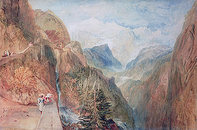 Mont Blanc from Fort Rock in Val D'Aosta, c.1810 | J. M. W. Turner | Giclée Papier-Kunstdruck