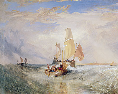 Now for the Painter (Rope) - Passengers Going on Board, 1827 | J. M. W. Turner | Giclée Leinwand Kunstdruck