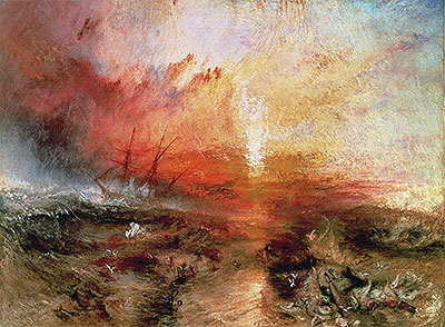 Slave Ship (Slavers Throwing Overboard the Dead and Dying, Typhoon Coming On), 1840 | J. M. W. Turner | Giclée Leinwand Kunstdruck