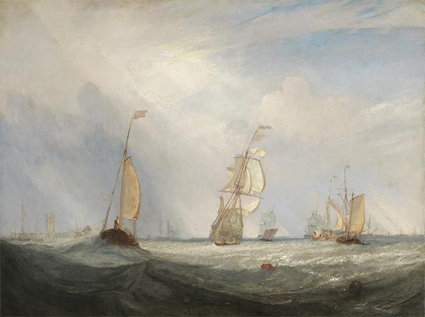J. M. W. Turner | Helvoetsluys: die Stadt Utrecht, 64, auf dem Weg zum Meer, 1832 | Giclée Leinwand Kunstdruck