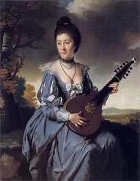 Portrait of Mrs Robert Gwillym, 1766 von Wright of Derby | Leinwand Kunstdruck