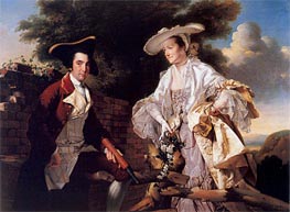 Portrait of Perez Burdett and his First Wife Hannah, 1765 von Wright of Derby | Leinwand Kunstdruck