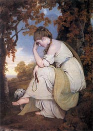 Maria from Sterne, 1781 von Wright of Derby | Leinwand Kunstdruck