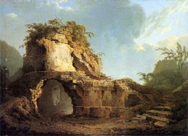 Virgil's Tomb Sun Breaking through a Cloud, 1785 by Wright of Derby | Canvas Print