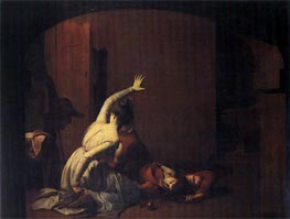 Romeo and Juliet, the Thomb Scene 'Noise again! then I'll be', 1790 von Wright of Derby | Leinwand Kunstdruck