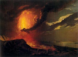 Vesuvius in Eruption with a View over the Islands in the Bay of Naples, c.1776/80 by Wright of Derby | Canvas Print