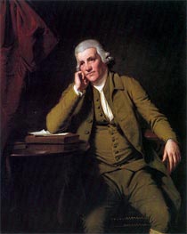 Portrait of Jedediah Strutt, c.1790 von Wright of Derby | Leinwand Kunstdruck