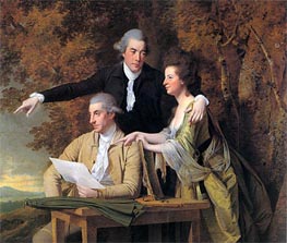 Wright of Derby | The Rev. D'Ewes Coke his Wife Hannah and Daniel Parker Coke, c.1781/82 | Giclée Canvas Print