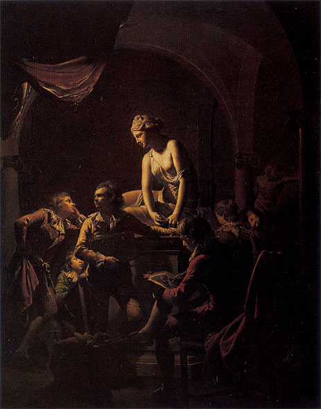 Eine Akademie bei Lampenlicht, 1769 | Wright of Derby