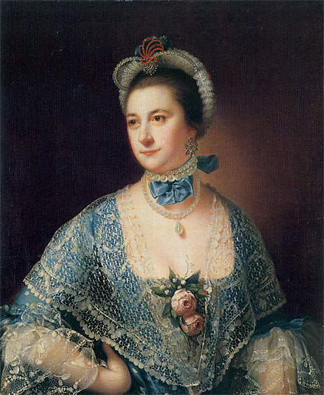 Portrait of Mrs Andrew Lindington, c.1761/62 | Wright of Derby | Giclée Leinwand Kunstdruck