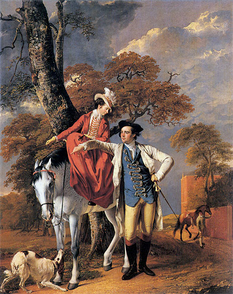 Portrait of Mr and Mrs Coltman, 1771 | Wright of Derby | Giclée Leinwand Kunstdruck