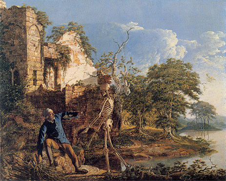 Der alte Mann und der Tod, 1774 | Wright of Derby | Giclée Leinwand Kunstdruck