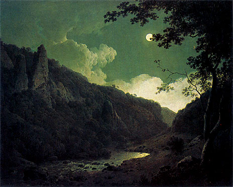 Dovedale by Moonlight, 1785 | Wright of Derby | Giclée Leinwand Kunstdruck