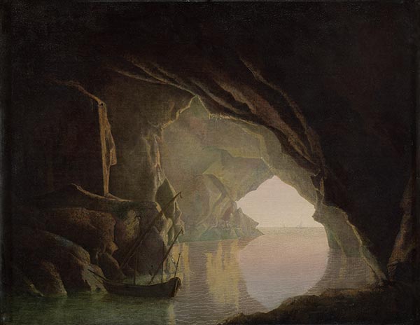 Wright of Derby | A Grotto in the Gulf of Salerno, Sunset, c.1780/81 | Giclée Canvas Print